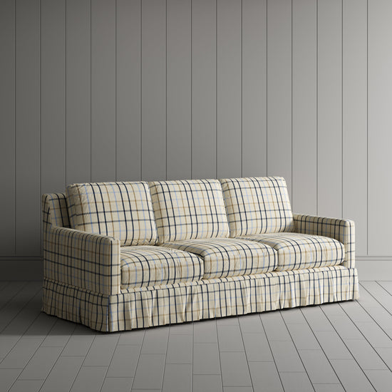Country Check Sofa with Removable Skirted Covers