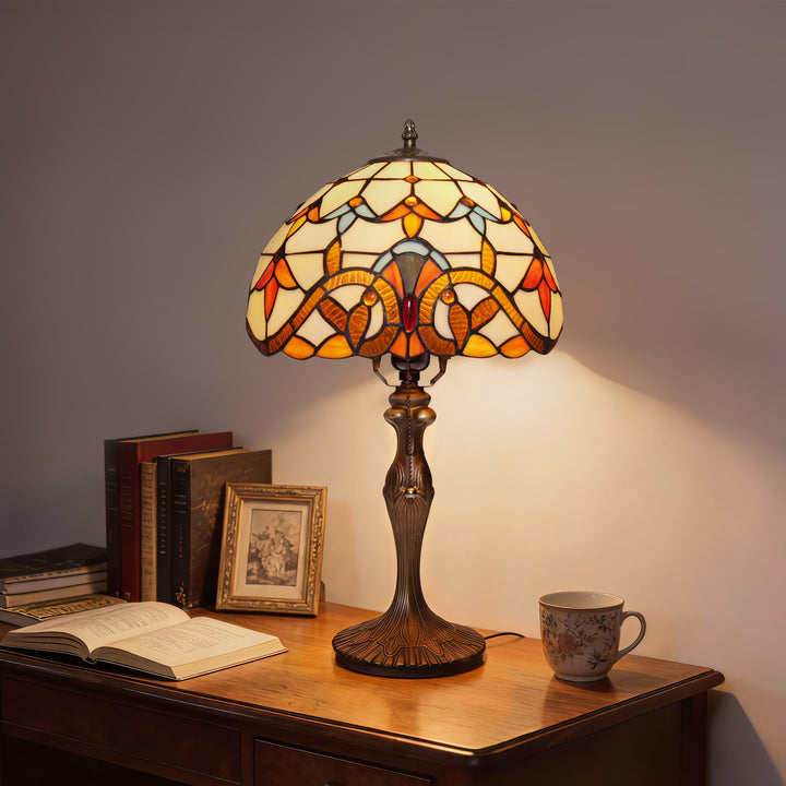 Tiffany Table Lamp | Handcrafted Stained Glass Butterfly Series