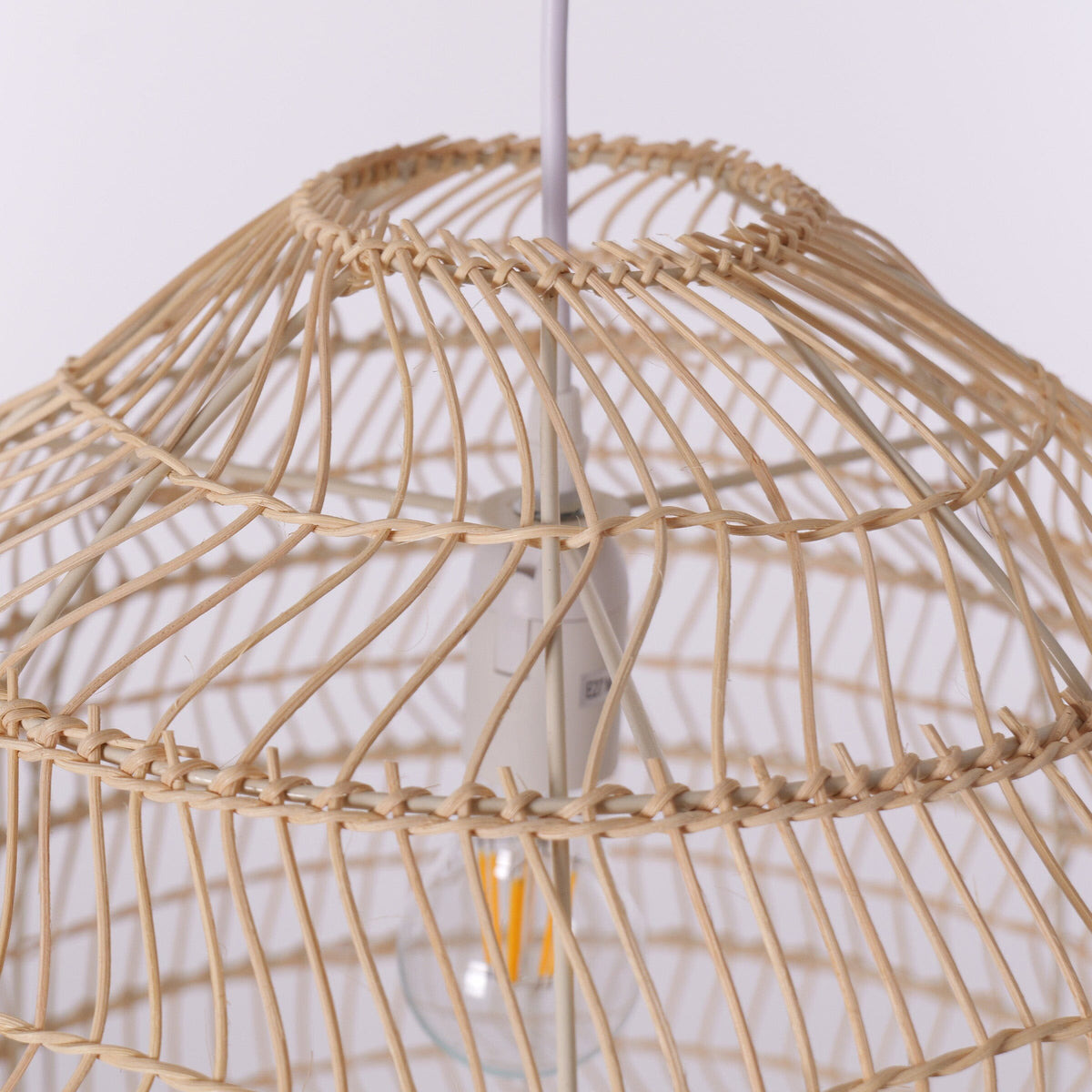 Lightsin Natural Rattan Pendant Light with Optional Woven Inner Sphere Lightsin UK