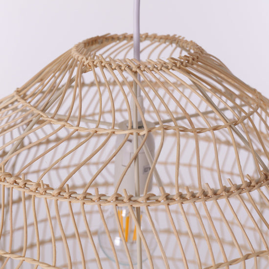 Lightsin Natural Rattan Pendant Light with Optional Woven Inner Sphere Lightsin UK