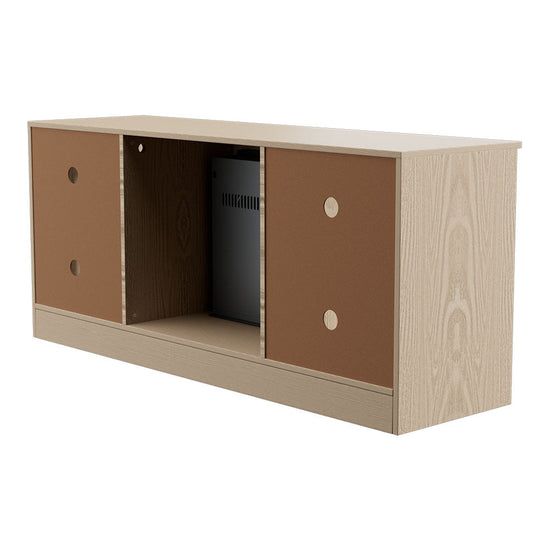 Fireplace Cabinet with 18inch Electric Fire | Touchscreen-enabled, remote-controlled, timer-operated