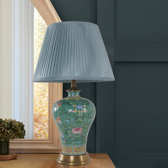 Lightsin Colorful Handcrafted Ceramic Table Lamp - Ideal for Bedroom, Desk & Living Room Lightsin UK Green M