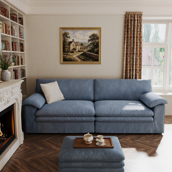 Stylish Lambswool Sofa with Detachable Design