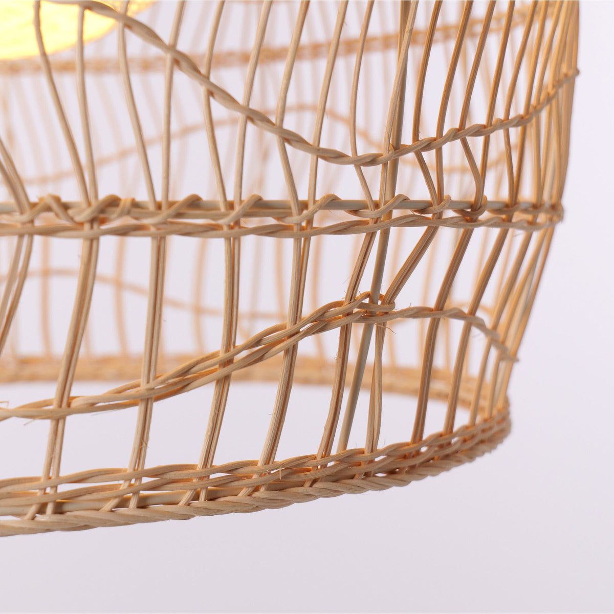 Lightsin Natural Rattan Pendant Light with Optional Woven Inner Sphere Lightsin UK