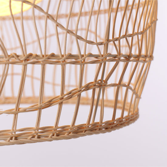 Lightsin Natural Rattan Pendant Light with Optional Woven Inner Sphere Lightsin UK