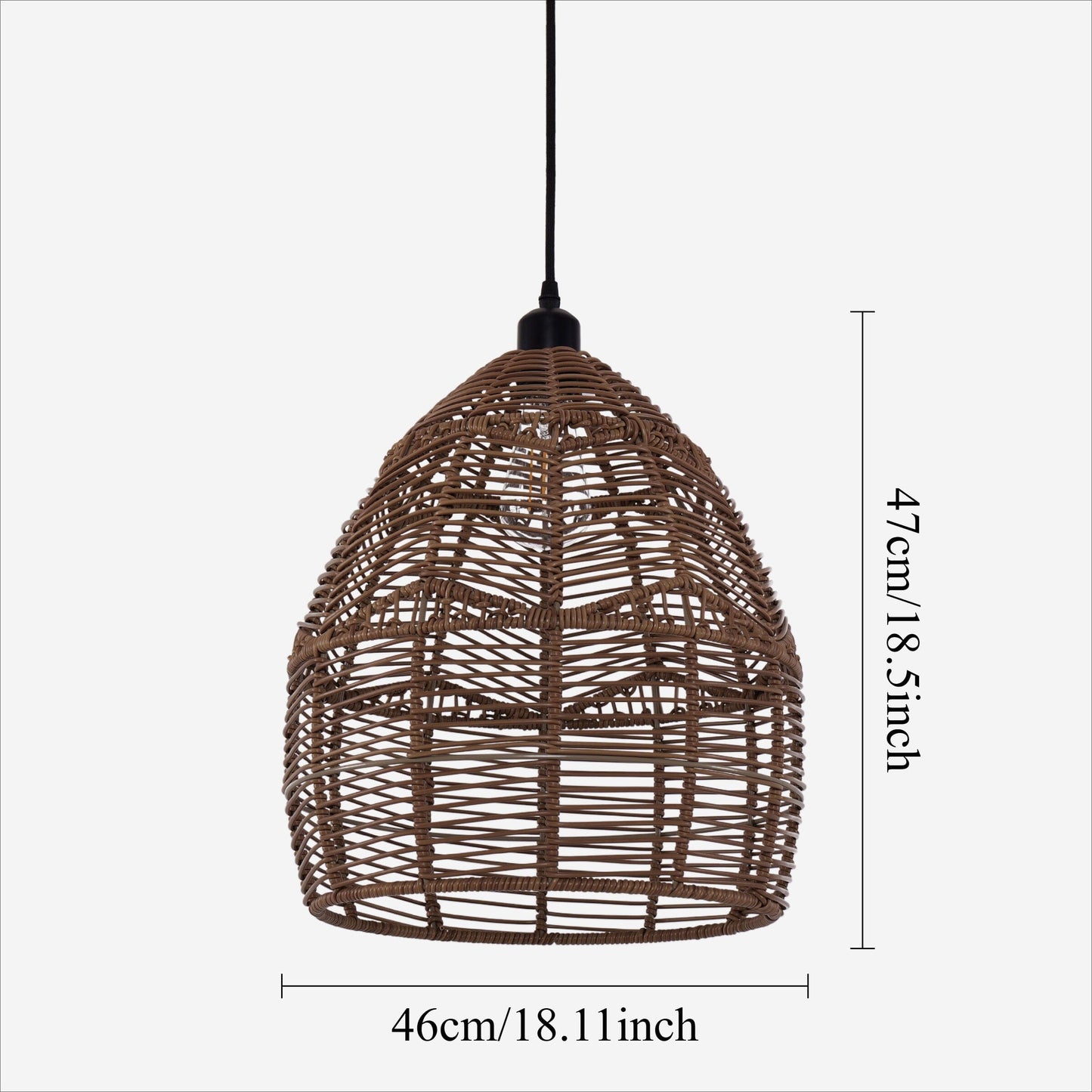 Living Nest UK Bohemian Woven Rattan Pendant Light Wicker Ceiling Fixture Living Nest UK