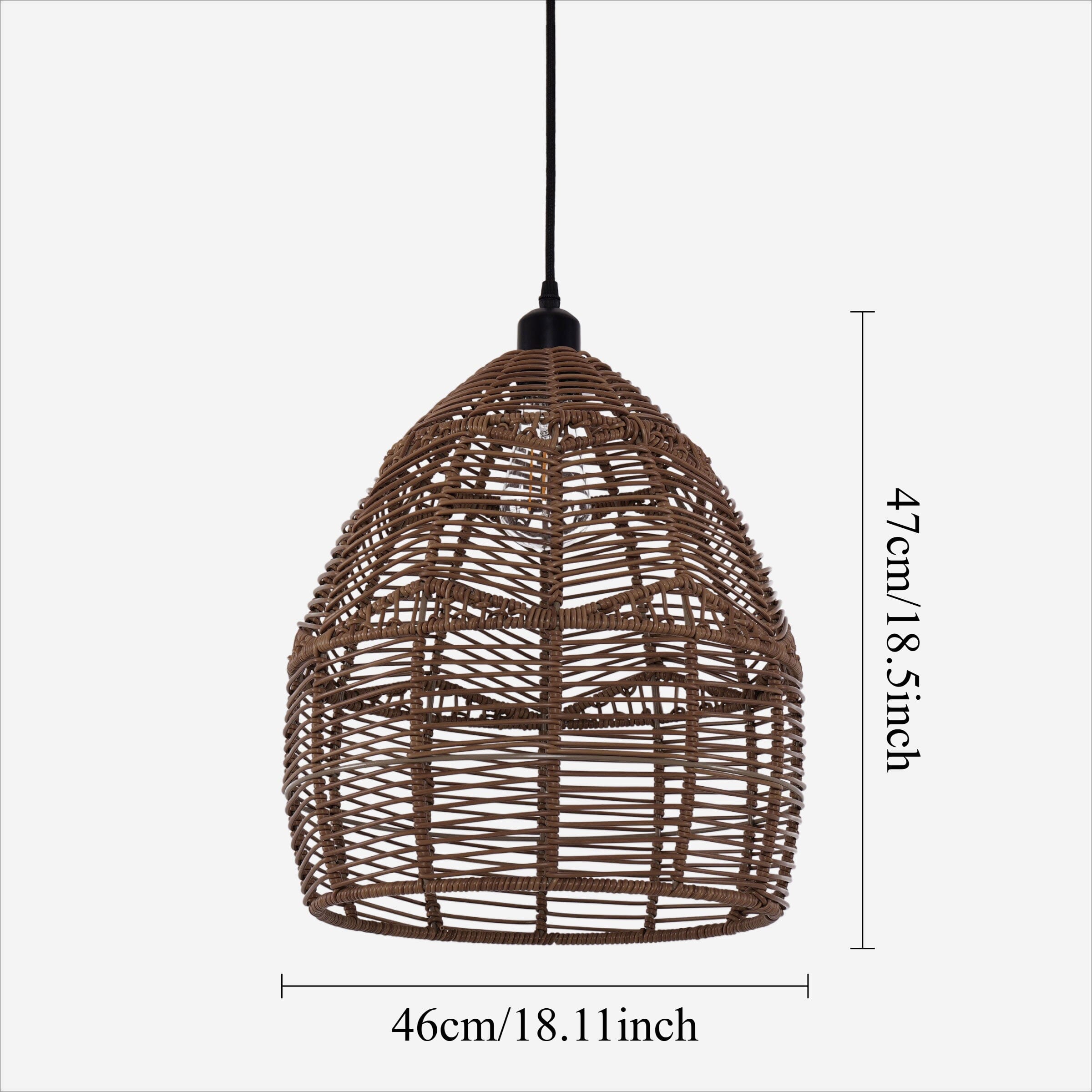Living Nest UK Bohemian Woven Rattan Pendant Light Wicker Ceiling Fixture Living Nest UK