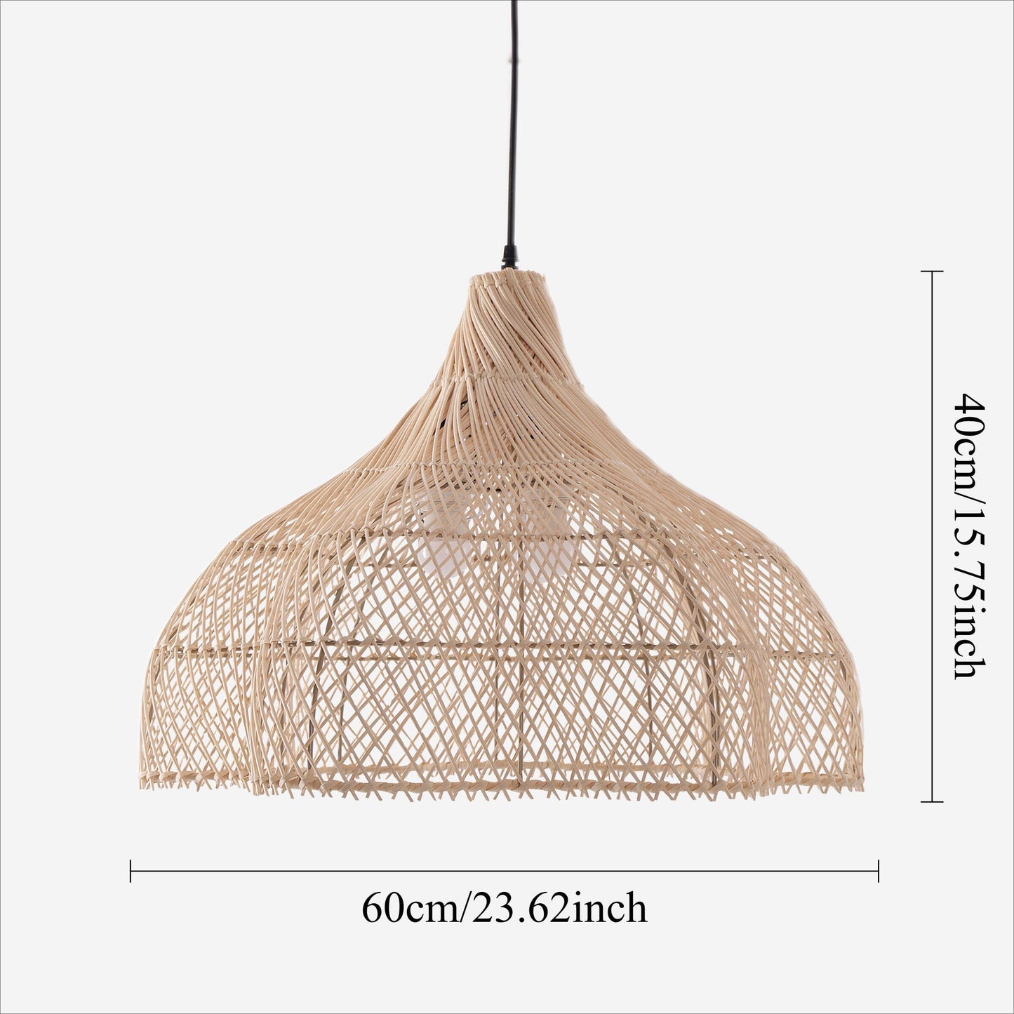 Living Nest UK Handcrafted Bamboo Rattan Pendant Light with Tranquil Umbrella Design Living Nest UK