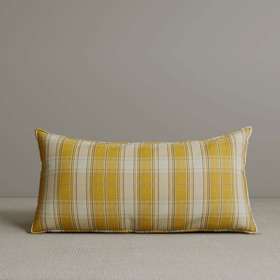 Exclusive Waist Cushion in Yellow Checkered Cotton Linen, 56*27*12 CM Cottonfy UK 1 PC In Stock 