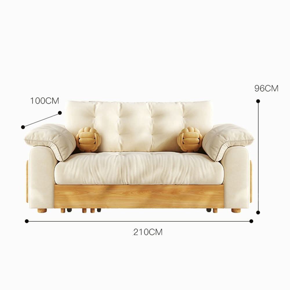 livingnest Solid Wood Folding Sofa Bed with Sleeper Chaise livingnestUK 2 Seater Velvet 