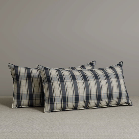 Exclusive Waist Cushion in Black Checkered Cotton Linen, 56*27*12 CM Cottonfy UK 2 PCS In Stock 