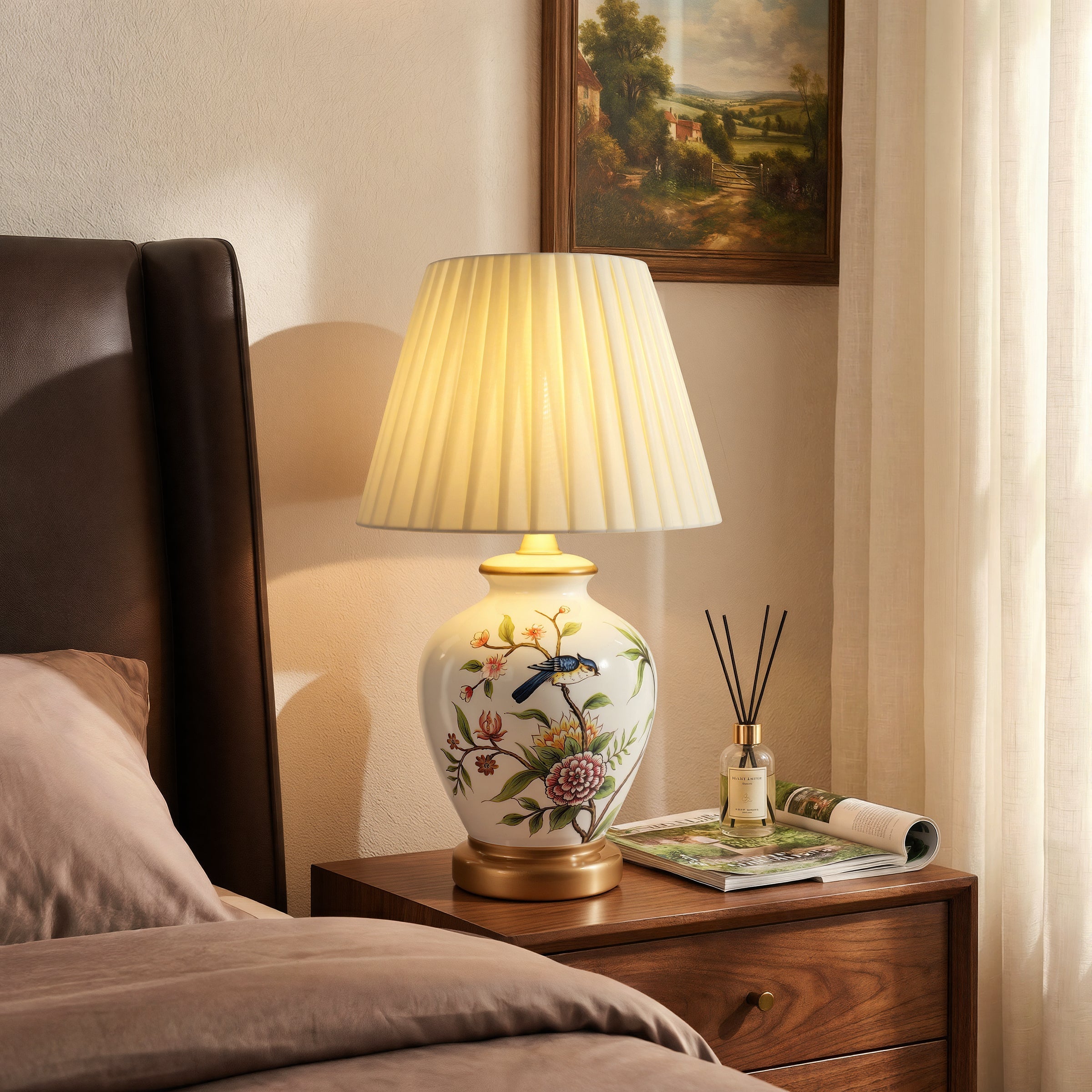Chinoiserie Hand-Painted Ceramic Table Lamp Collection