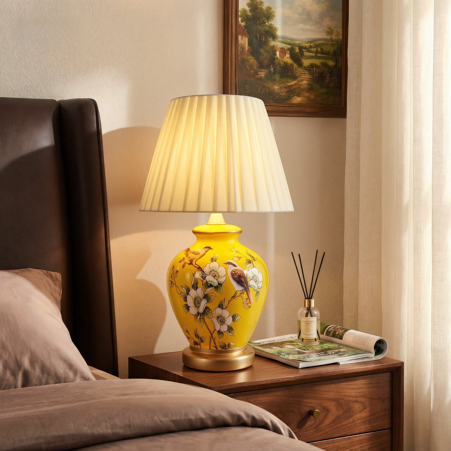Chinoiserie Hand-Painted Ceramic Table Lamp Collection