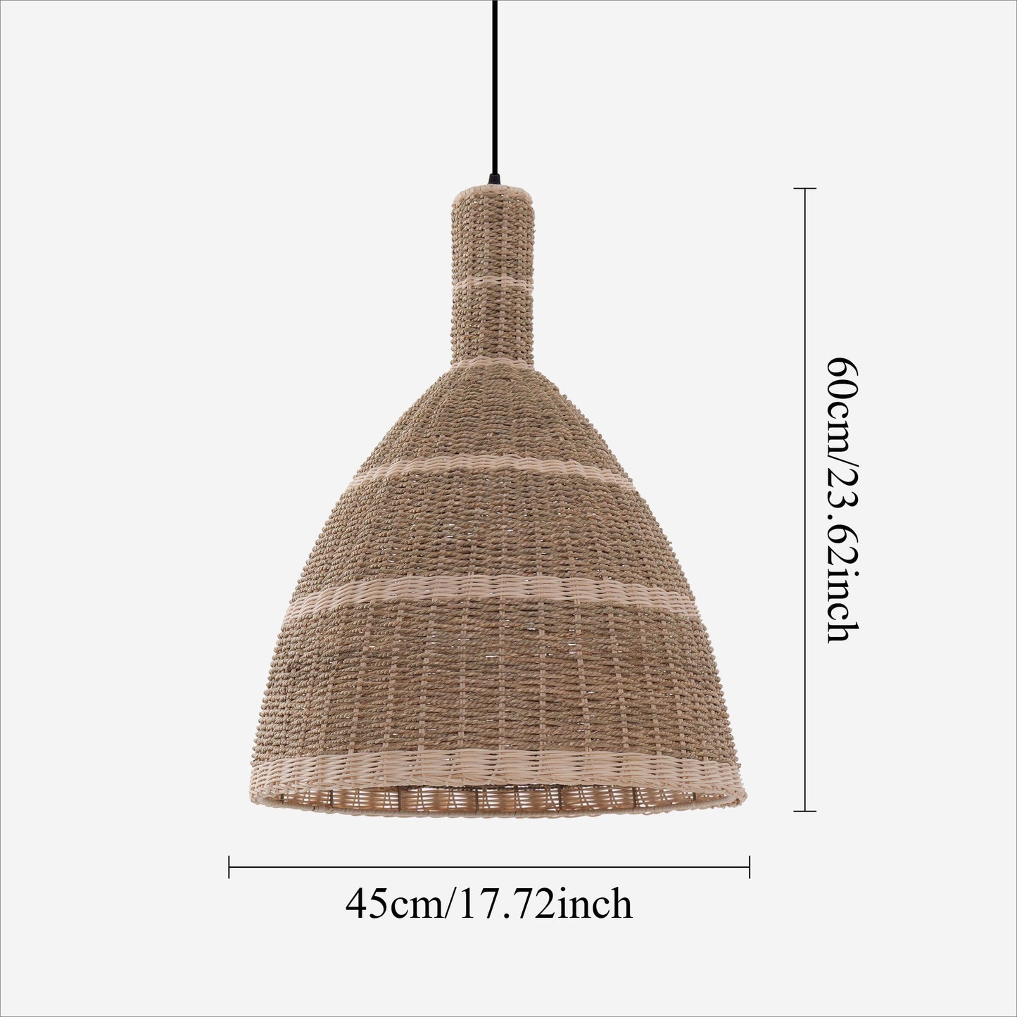 Living Nest UK Natural Woven Grass Dome Pendant Light for Cozy Interiors Living Nest UK