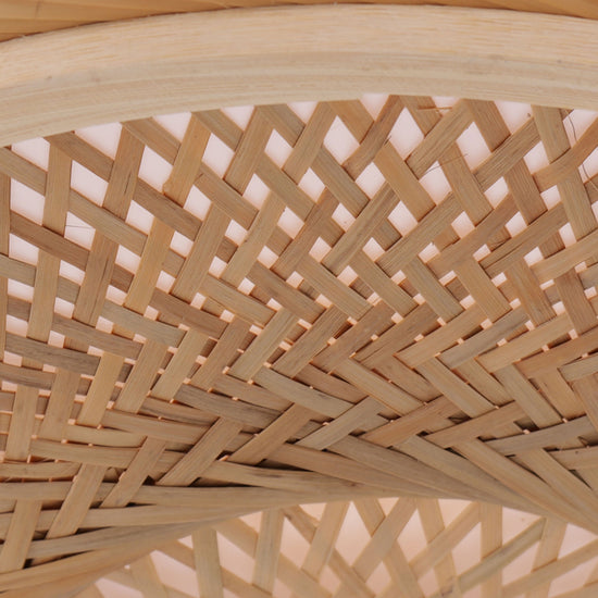 inside view of the bamboo woven pendant shade