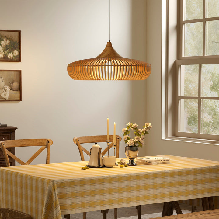 Lightsin Shadome-Lightsin Handcrafted Wooden Kitchen Pendant Light Fixtures Lightsin UK D55cm 1 Unit