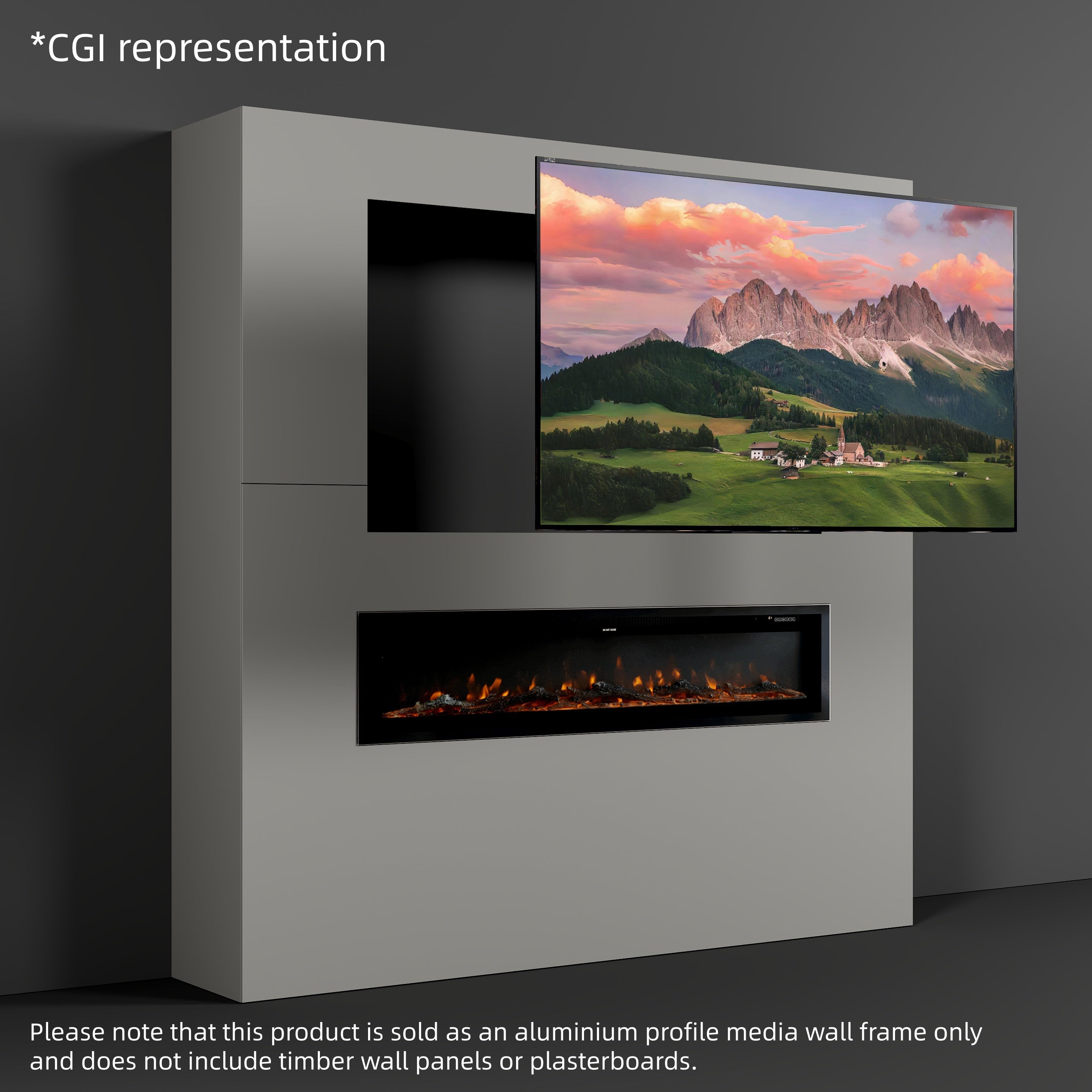 Easy-to-Install Aluminum Profile Media Wall Frame