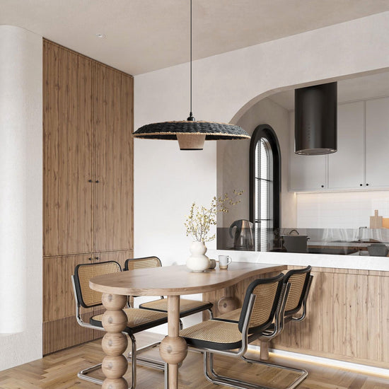 Living Nest UK Stylish Two-Tone Handwoven Pendant Light Fixture Living Nest UK