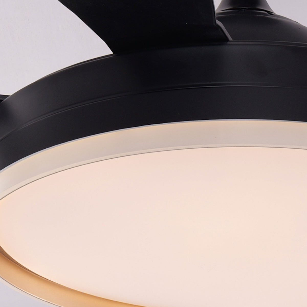 Living Nest UK Modern Smart Black Ceiling Fan Light with Remote and 6 Speeds Living Nest UK