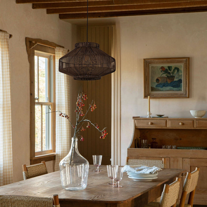 Living Nest UK Rattan Pendant Light for Modern Boho Interiors Perfect for Kitchen Pendant Lighting and Living Spaces Living Nest UK