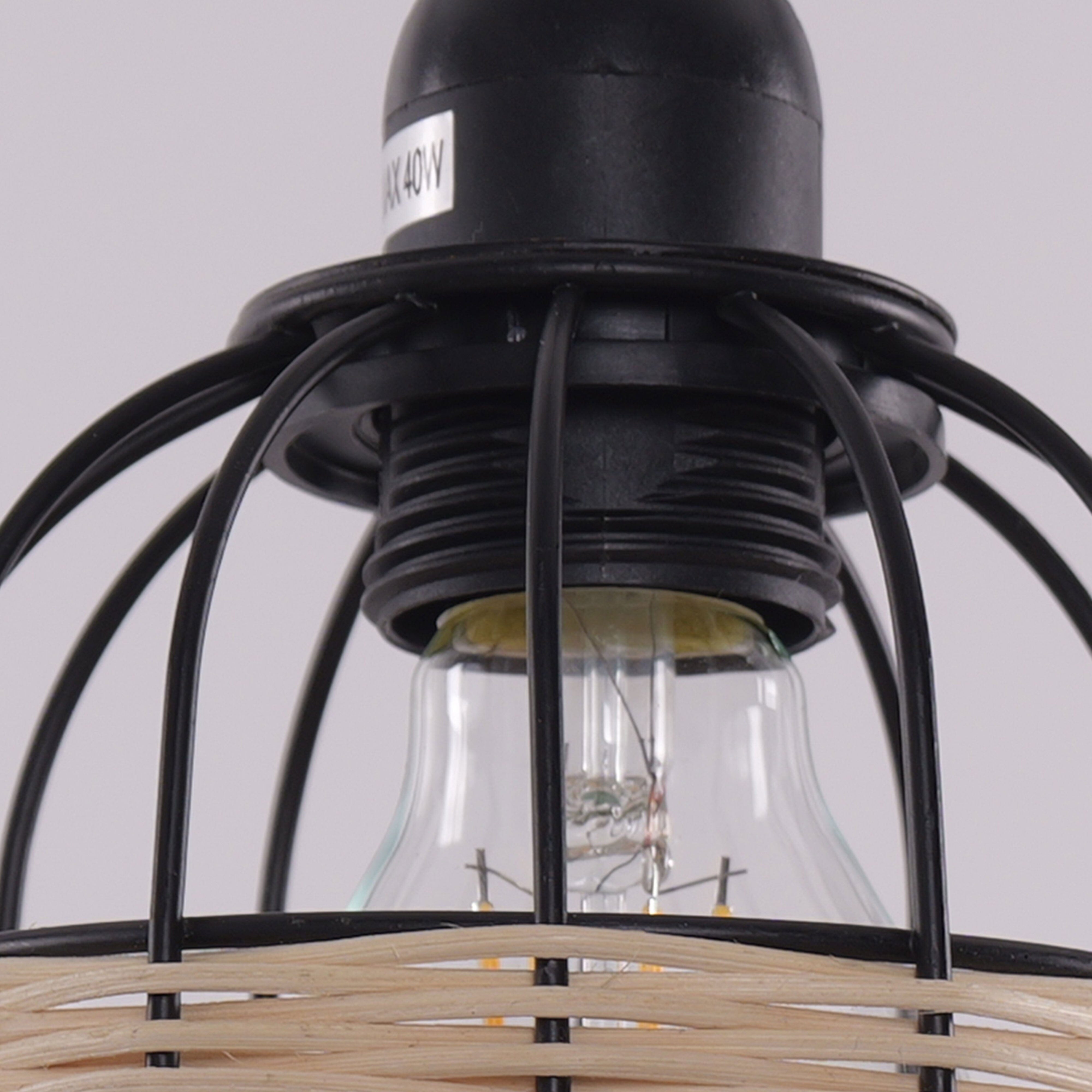 Living Nest UK Lantern-Inspired Rattan Ceiling Light for Cozy Natural Elegance Living Nest UK