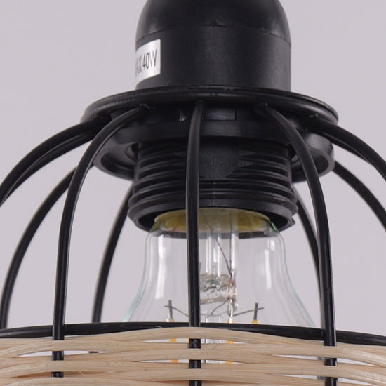 Living Nest UK Lantern-Inspired Rattan Ceiling Light for Cozy Natural Elegance Living Nest UK