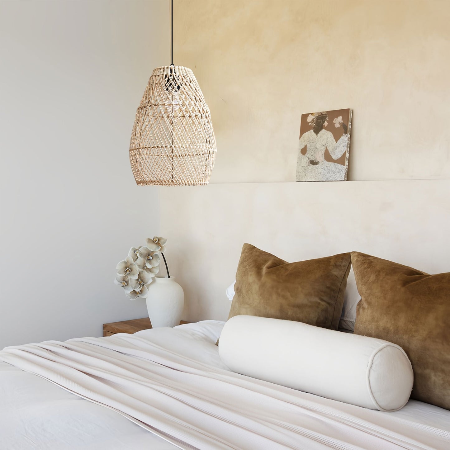 Living Nest UK Eco-Friendly Rustic Rattan Pendant Light For Home Decor Living Nest UK