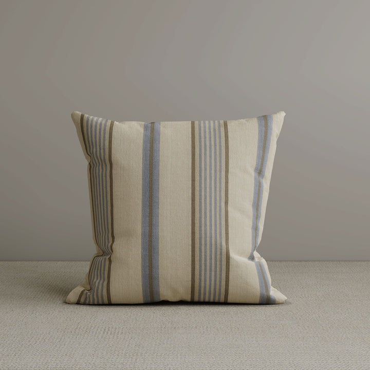 Cottonfy Square Exclusive Design Cushion in Sky Blue Striped Cotton Linen, 45*45CM Living and Home 