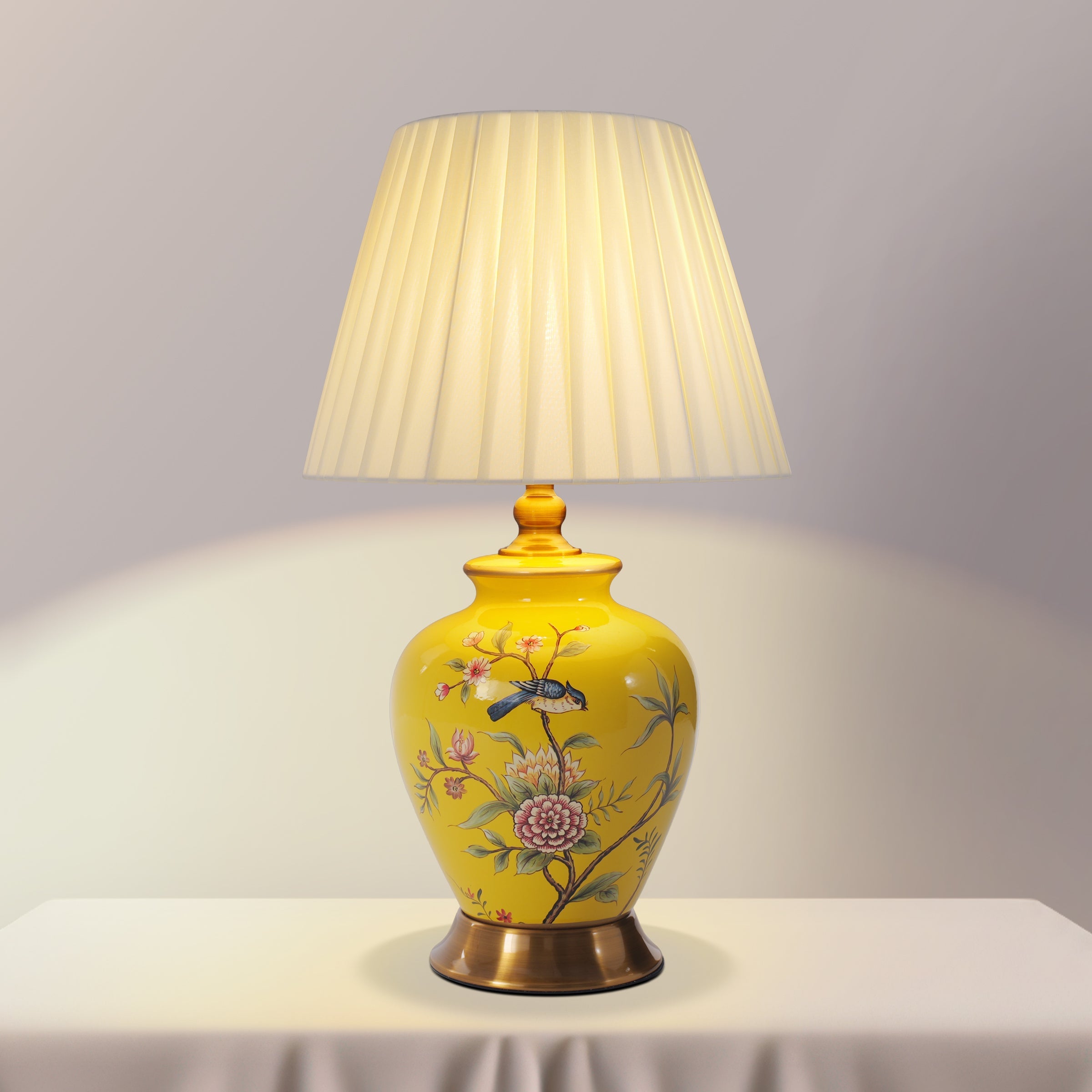 Chinoiserie Hand-Painted Ceramic Table Lamp Collection