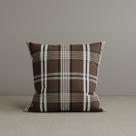🎁 Square Exclusive Design Cushion in Brown Checkered Cotton Linen, 45*45CM (100% off)
