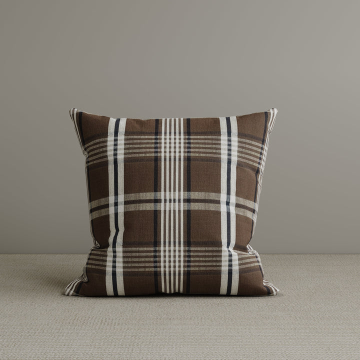 🎁 Square Exclusive Design Cushion in Brown Checkered Cotton Linen, 45*45CM (100% off)