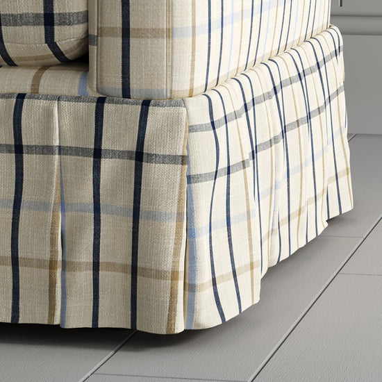 Country Check Sofa with Removable Skirted Covers