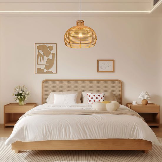 Lightsin Lightweight Open Weave Rattan Ceiling Light Lightsin UK 