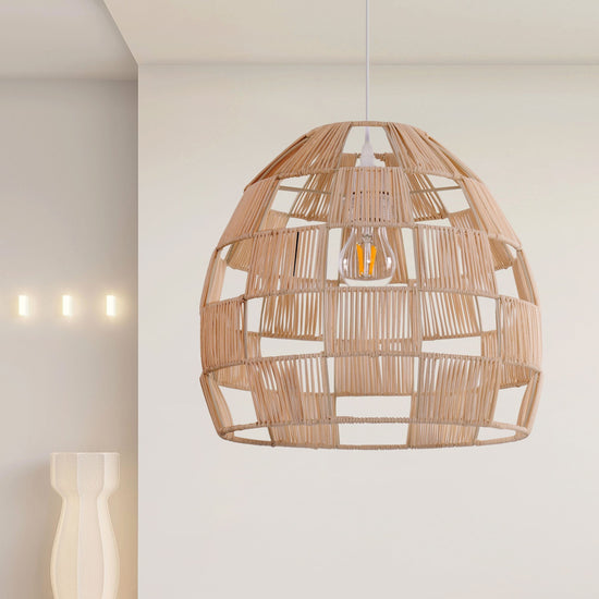 Lightsin Handwoven Rattan Pendant Light for a Warm & Stylish Ambiance Lightsin UK 1 Unit 