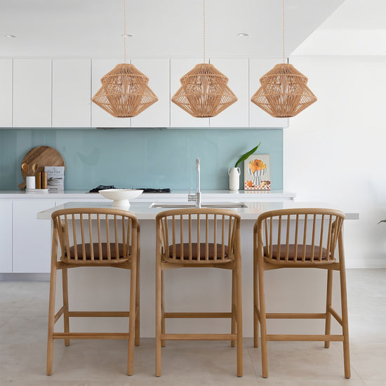Living Nest UK Rustic Paper Rope Iron Pendant Light Living Nest UK
