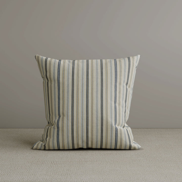 Cottonfy Square Exclusive Design Cushion in Light Blue Striped Cotton Linen, 45*45CM Living and Home 