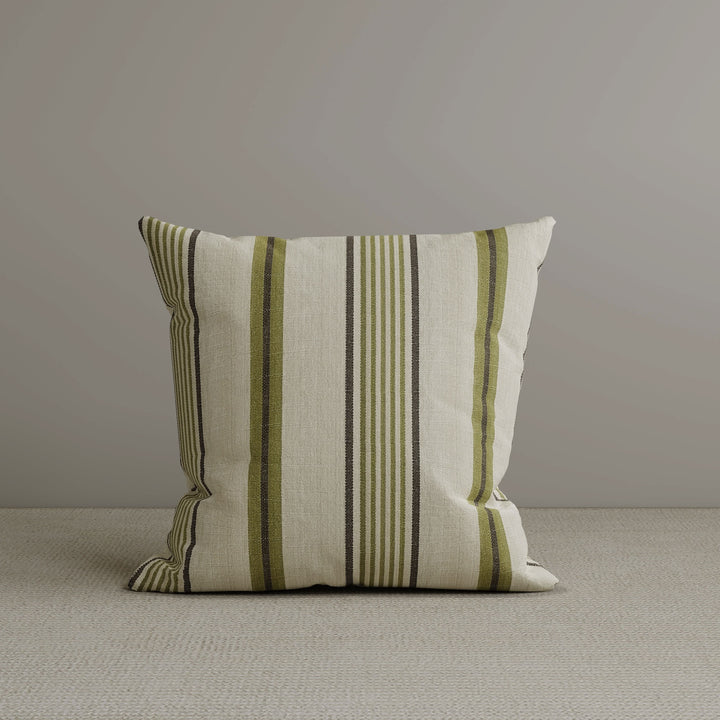Cottonfy Square Exclusive Design Cushion in Green Striped Cotton Linen, 45*45CM Living and Home 