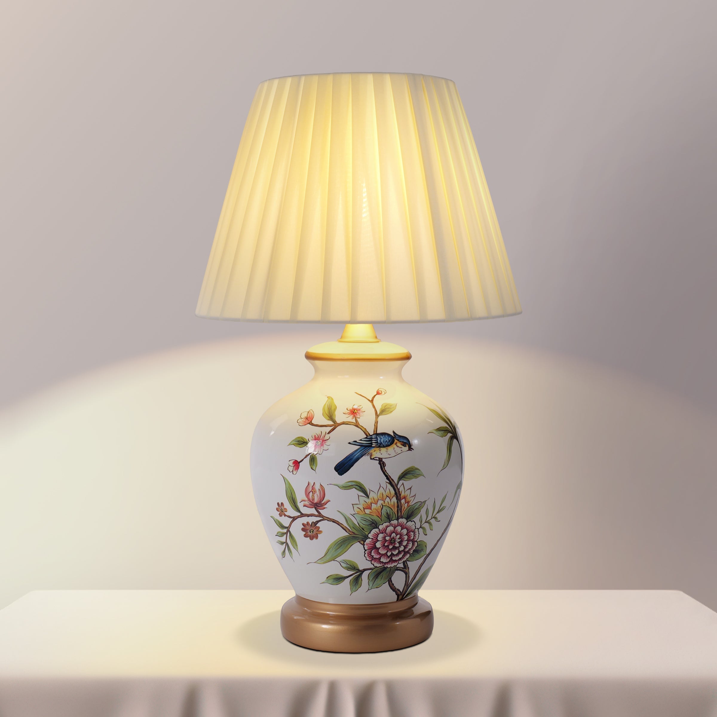 Chinoiserie Hand-Painted Ceramic Table Lamp Collection