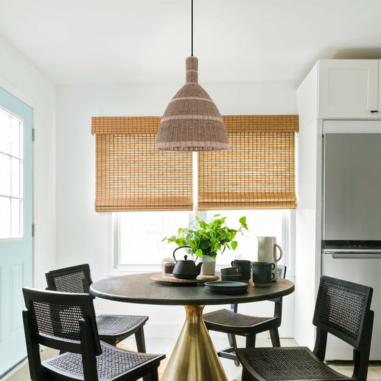 Living Nest UK Natural Woven Grass Dome Pendant Light for Cozy Interiors Living Nest UK