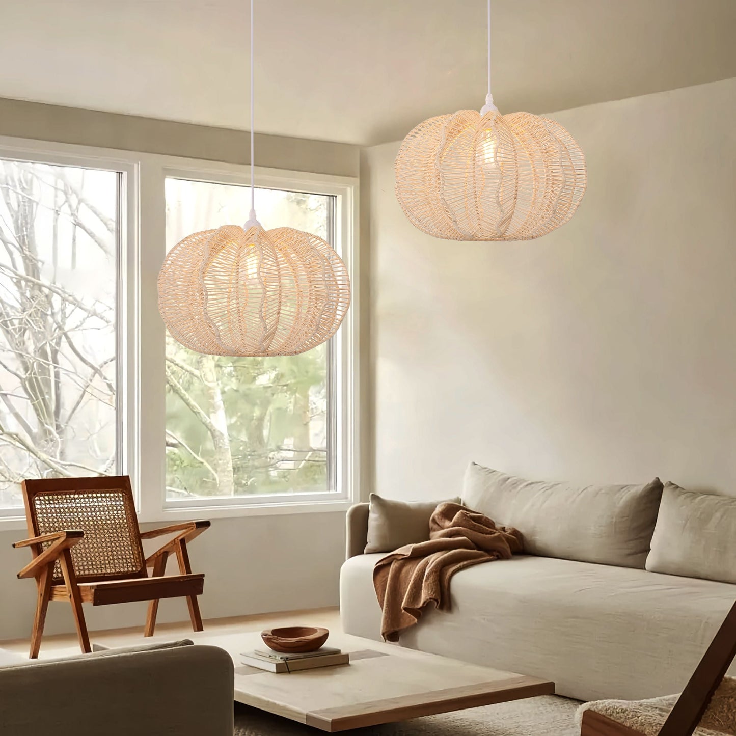 Lightsin Woven Rattan Ceiling Light for a Serene Ambiance Lightsin UK 