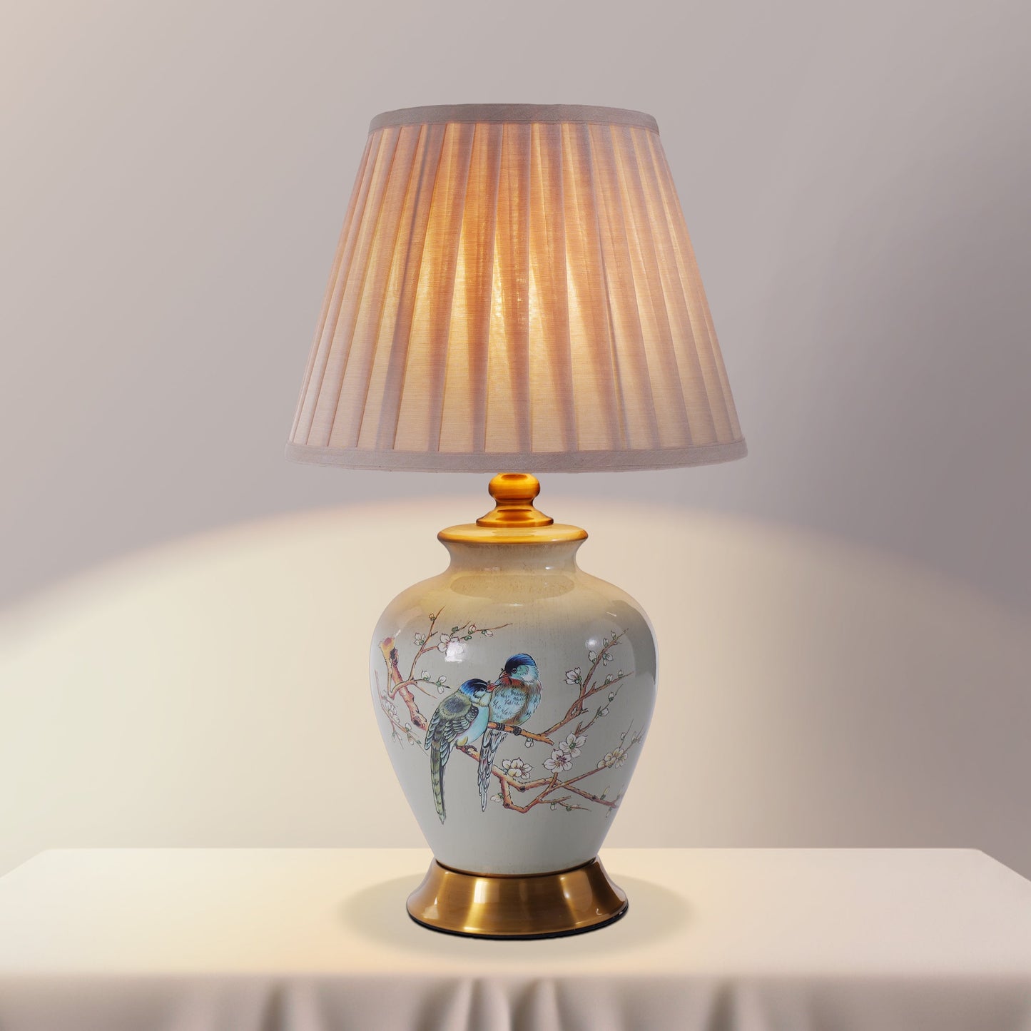 Chinoiserie Hand-Painted Ceramic Table Lamp Collection