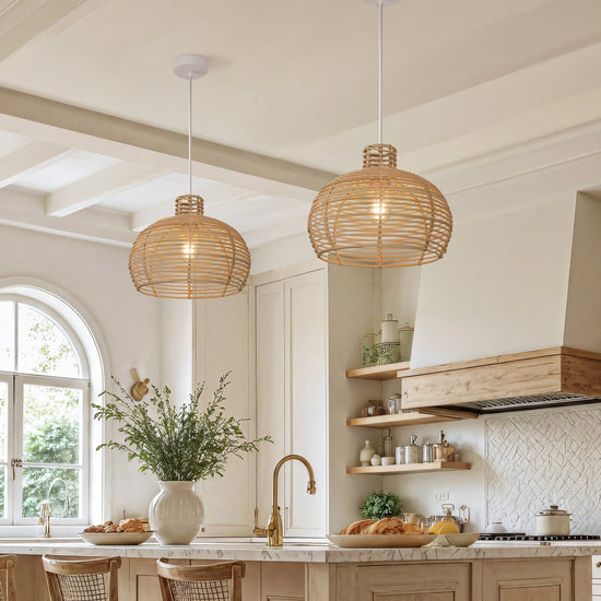 Lightsin Cella-Lightweight Open Weave Rattan Ceiling Light Lightsin UK 