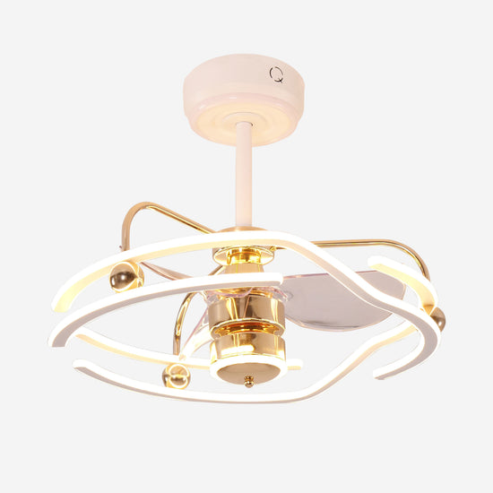 Living Nest UK Modern Ceiling Fan Light with Remote Control Low-Noise Adjustable Fan Light Living Nest UK