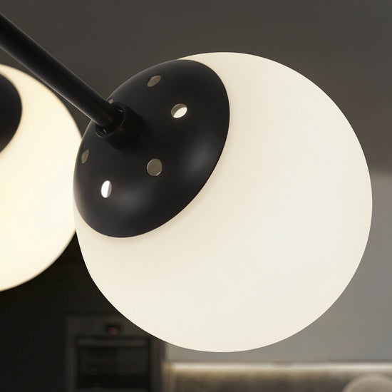 Cumulus - Modern Metal Chandelier Tubular Design Chandelier with LED White Shade