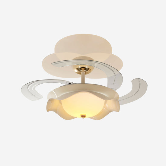 42 inch reversible ceiling fan with LED light with a compact motor and blade detail