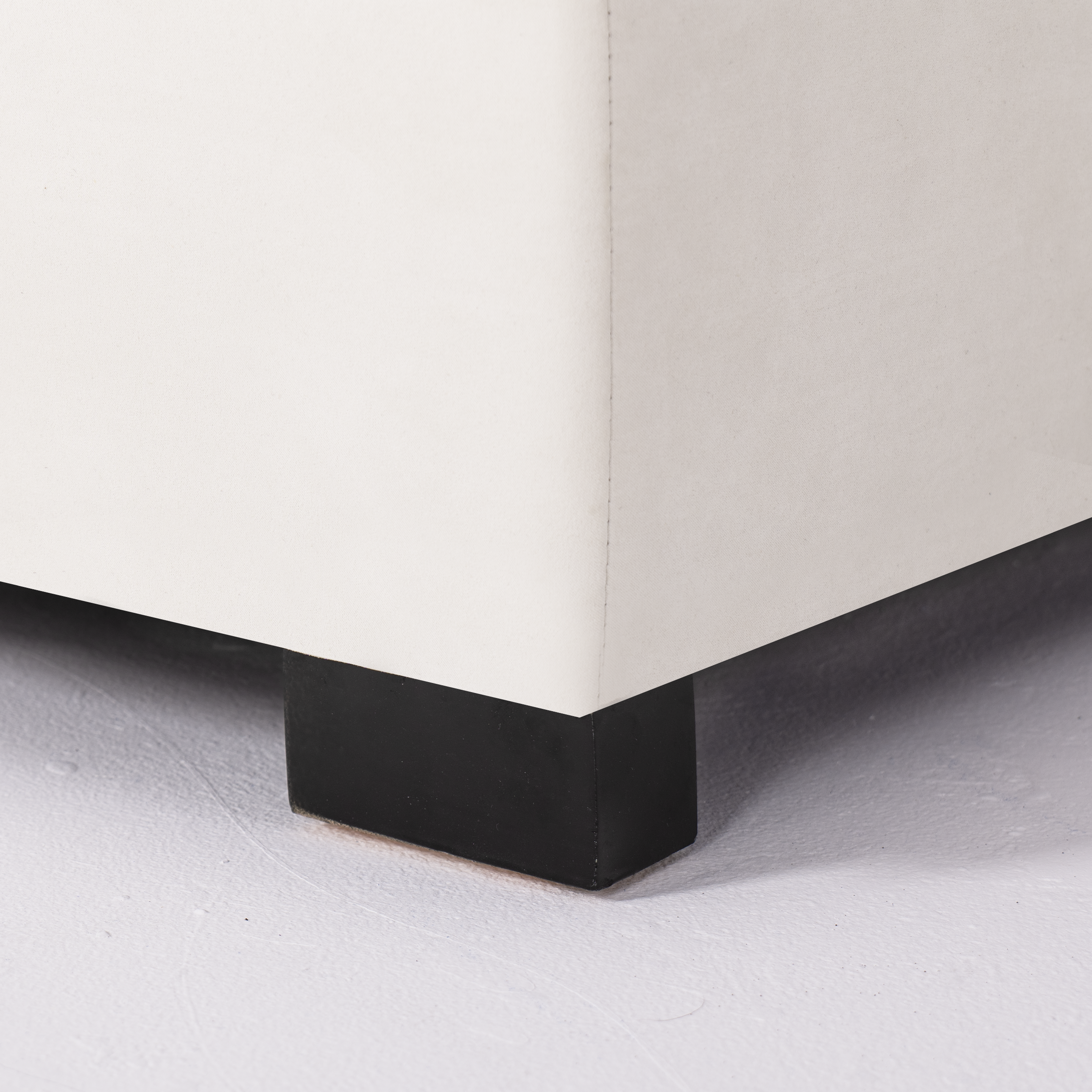 Creamy Tofu Block Pullout Sofa Bed with Storage