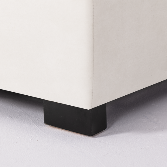 Creamy Tofu Block Pullout Sofa Bed with Storage