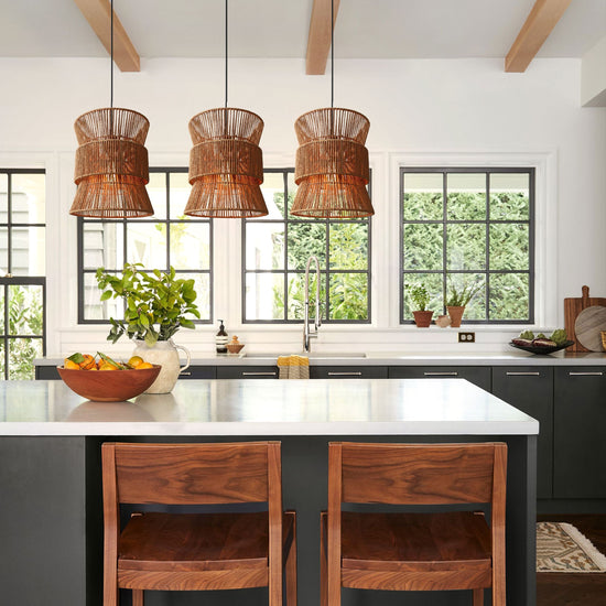 Living Nest UK Artisanal Handwoven Eco-Friendly Circular Pendant Light Living Nest UK