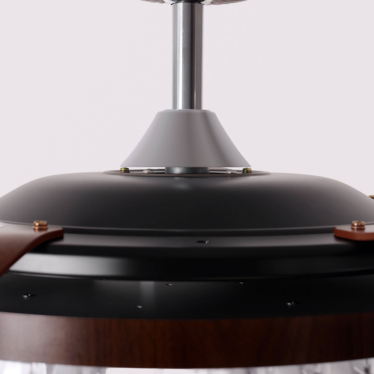 48 inch reversible ceiling fan with LED light in a neutral lounge setting