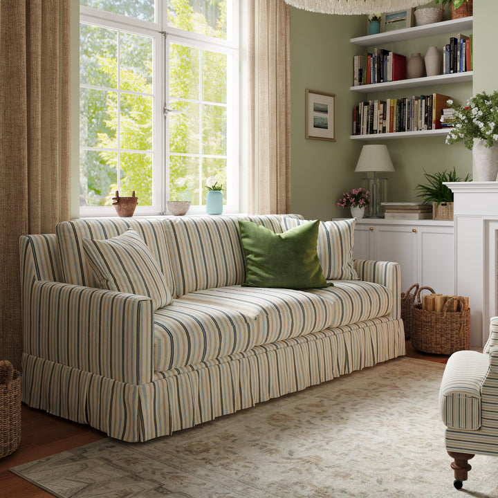 Country Check Sofa with Removable Skirted Covers